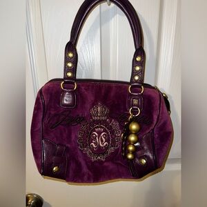 Vintage Juicy Couture Royal Purple Satchel with Gold Details